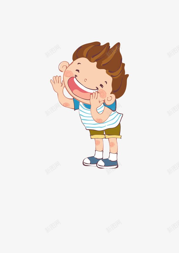 卡通小孩喊话png免抠素材_新图网 https://ixintu.com 儿童 卡通 喊话 小孩