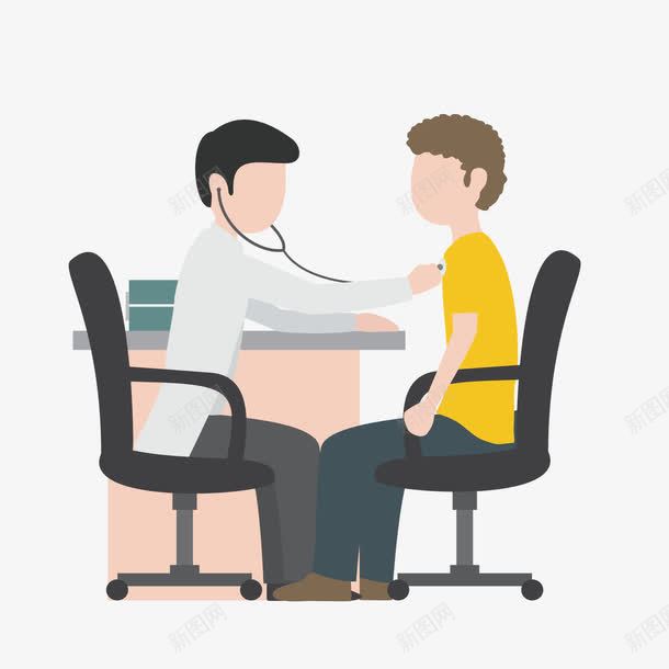 案健康听诊检查png免抠素材_新图网 https://ixintu.com 健康体检 听诊 图案 检查