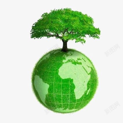 生态地球png免抠素材_新图网 https://ixintu.com 创意 回收利用 小树 废物回收 生态环保 绿色地球