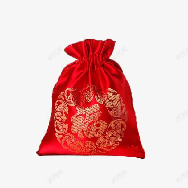 红色锦袋png免抠素材_新图网 https://ixintu.com 中式包装 产品实物 喜事 喜糖 婚庆用品 红色
