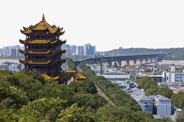 黄鹤楼远景png免抠素材_新图网 https://ixintu.com 地标建筑 城市 旅游 标志性建筑物 武汉 武汉地标