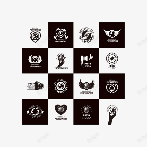 快门瞬间图标png_新图网 https://ixintu.com LOGO 标志 相机 黑白