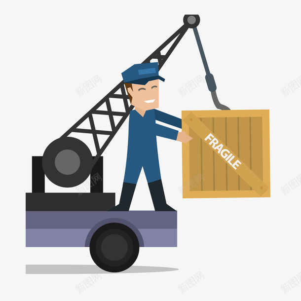 吊车搬运周转货物矢量图ai免抠素材_新图网 https://ixintu.com AI矢量 人物 叉车 吊车 周转货物 商务 安全作业 快递 矢量图设计 设计 货仓 货物 矢量图