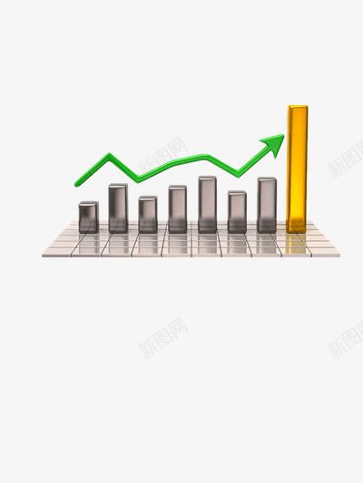 统计图png免抠素材_新图网 https://ixintu.com 汇总 箭头 统计 趋势