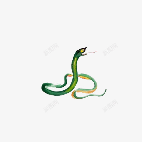 中国风水墨绿蛇png免抠素材_新图网 https://ixintu.com 中国风 动物 古典 插画 毒蛇 水墨 水墨蛇 绿蛇 蛇 蛇类