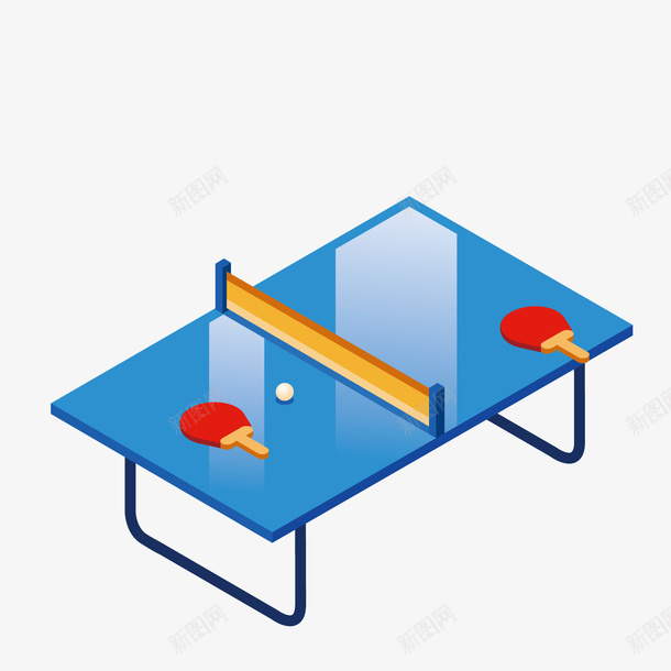乒乓球桌矢量图ai免抠素材_新图网 https://ixintu.com PNG免抠图下载 卡通 比赛 球拍 装饰 运动 矢量图