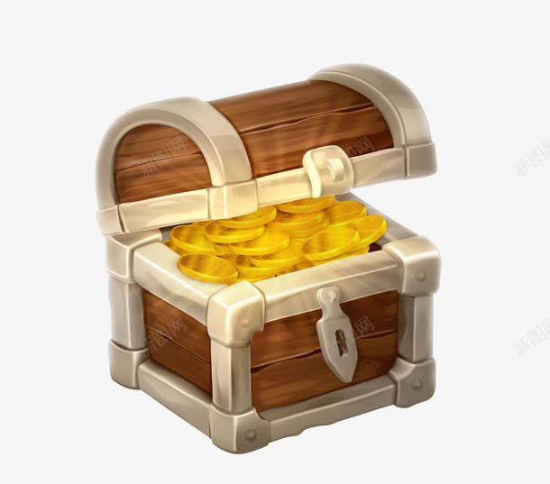 宝箱金币箱子财宝矢量图ai免抠素材_新图网 https://ixintu.com 箱子 财宝 金币 金币矢量 矢量图