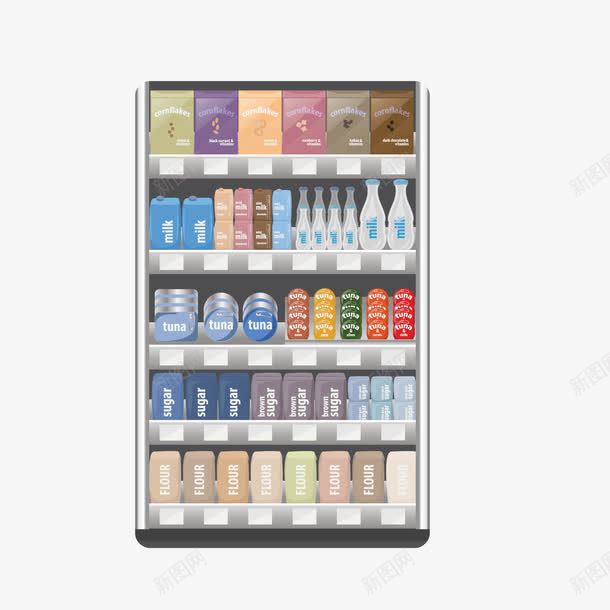 超市收货柜台png免抠素材_新图网 https://ixintu.com 卡通商品柜 售货柜 商品柜 矢量售货柜