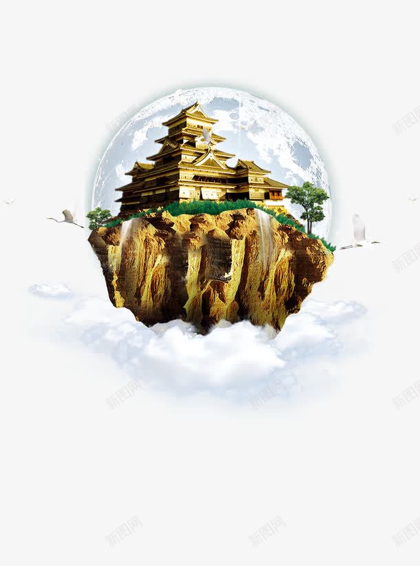 白云天上人间png免抠素材_新图网 https://ixintu.com psd 城堡 天空 天空素材 流云 白云