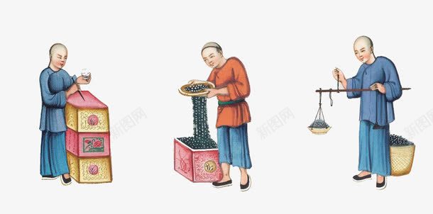 采茶工艺过程手绘图案png免抠素材_新图网 https://ixintu.com 图案 工艺 彩绘风格 手绘风格 茶叶制作 装饰 过程 采茶 采茶手绘