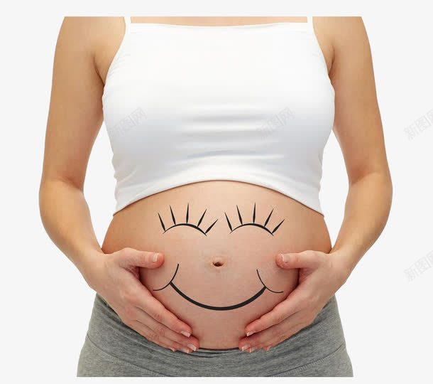 笑脸肚子png免抠素材_新图网 https://ixintu.com 产妇 准备分娩 分娩 孕妈 手摸肚子 生孩子 高清免扣 高清免扣素材
