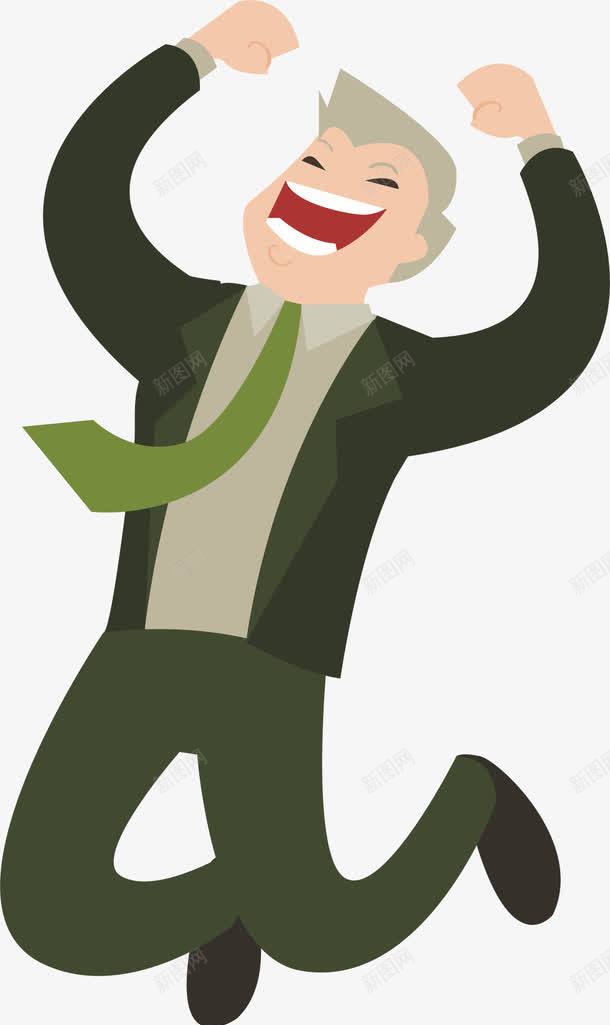 高兴的人png免抠素材_新图网 https://ixintu.com 大喊 开心 职员 跳起 高兴的人