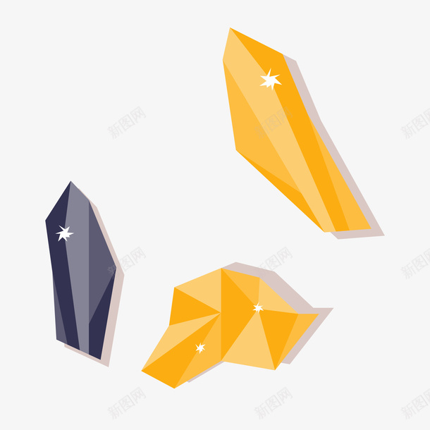卡通创意金光闪闪的石矿矢量图ai免抠素材_新图网 https://ixintu.com 卡通 扁平化 石矿 矿工 采矿 金光闪闪 矢量图