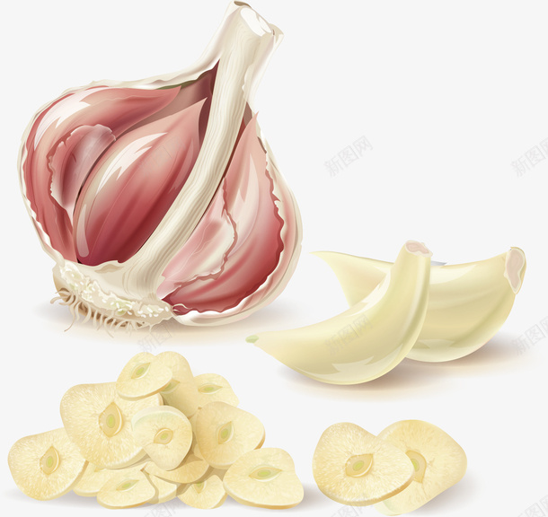 切片的佐料食材大蒜矢量图ai免抠素材_新图网 https://ixintu.com 切片大蒜 大蒜 大蒜瓣 烹饪佐料 矢量png 食材大蒜 矢量图