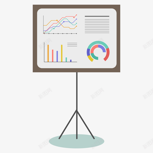 卡通商务数据矢量图ai免抠素材_新图网 https://ixintu.com 分析 商业 商务 数据 统计 讲解 黑板 矢量图