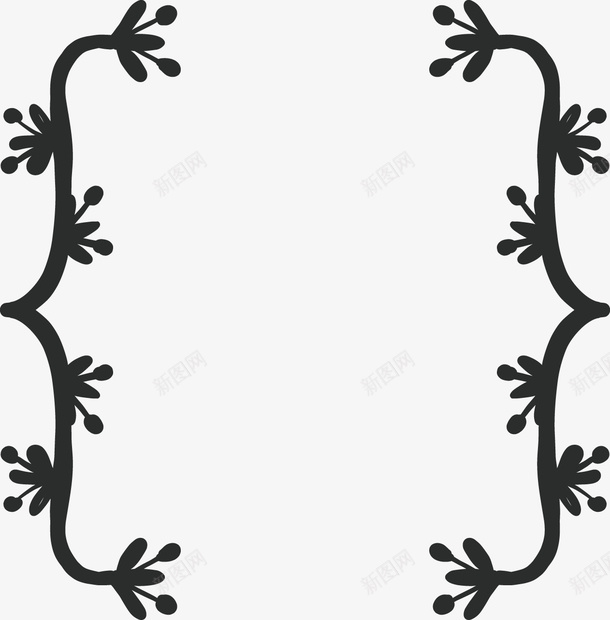 黑色卡通花朵括号矢量图ai免抠素材_新图网 https://ixintu.com 卡通 大括号 手绘 手绘括号 括弧 时尚 标志 清新 特殊字符 符号 装饰 黑白 矢量图