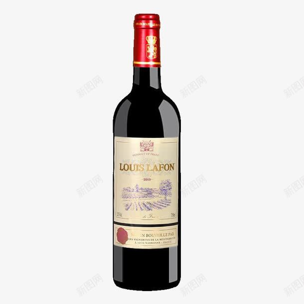 路易拉菲干红葡萄酒png免抠素材_新图网 https://ixintu.com 产品实物 法国原装进口 营养价值高 高端