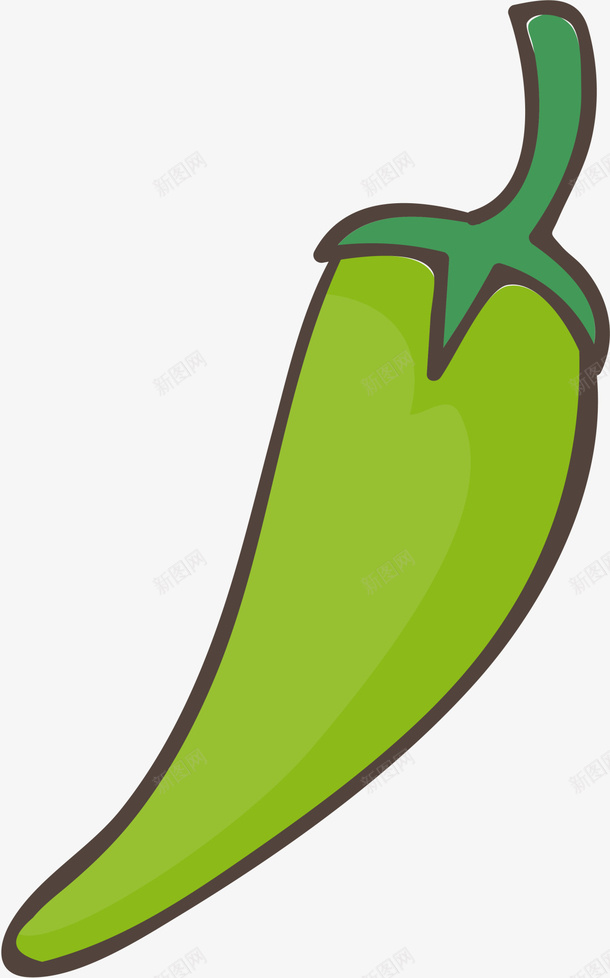 绿色儿童节卡通青椒png免抠素材_新图网 https://ixintu.com 儿童节 六一节 卡通青椒 蔬菜 辣椒 青椒 食材