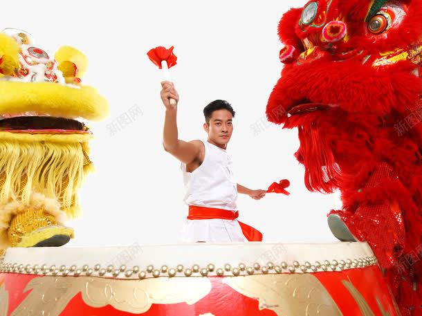 中国传统庆典文化png免抠素材_新图网 https://ixintu.com 庆典 打鼓 民俗风俗 舞狮