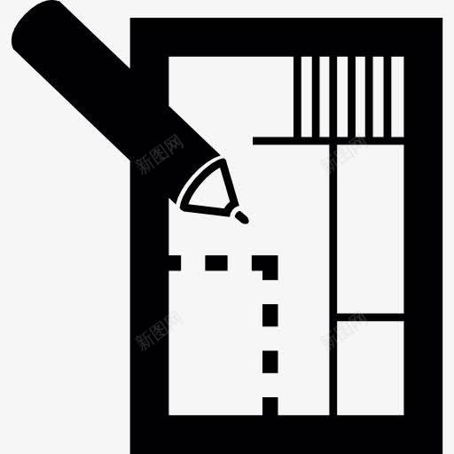 画房子的计划图标png_新图网 https://ixintu.com 住宅设计 家庭计划 建筑 建筑草图 房子的计划 草稿
