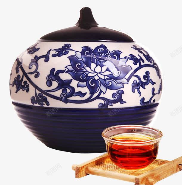 云南古树普洱茶熟茶png免抠素材_新图网 https://ixintu.com 产品实物 健康 散装 杯子 清香 熟茶 茶叶