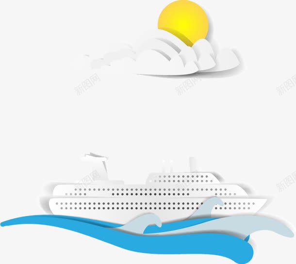 创意剪纸拼贴旅游png免抠素材_新图网 https://ixintu.com 云朵 交通工具 剪纸 太阳 拼贴 旅游 旅游景点 轮船