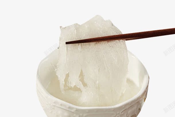 白色透亮燕窝png免抠素材_新图网 https://ixintu.com 夹起的燕窝 炖好的燕窝 白燕盏 食材燕窝
