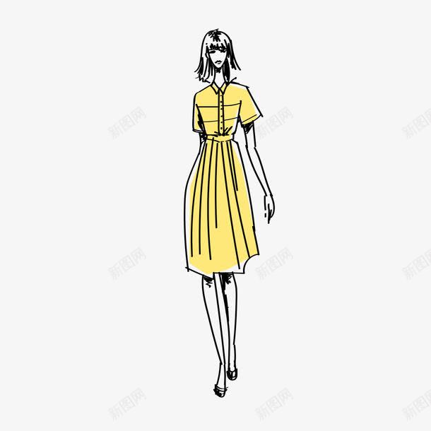 手绘服装模特女性腰部曲线png免抠素材_新图网 https://ixintu.com 手绘服装模特女性 模特腰部 腰部 腰部曲线 腰部线条