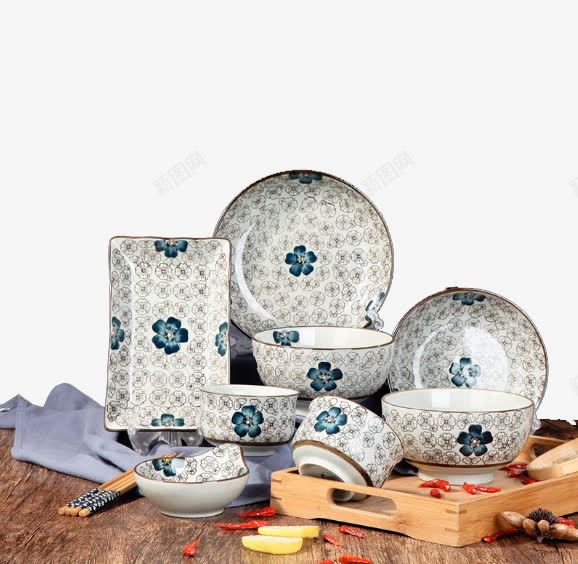 两人食陶瓷碗碟盘餐具套装png免抠素材_新图网 https://ixintu.com 两人食 产品实物 日用百货 盘 陶瓷碗碟 餐具套装