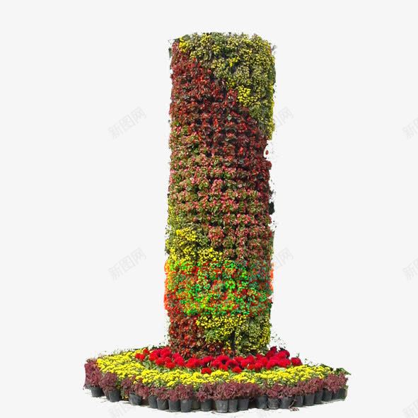 绿色植物png免抠素材_新图网 https://ixintu.com 园林 园林景观 盆栽 绿化装饰 绿色植物 花柱 花草