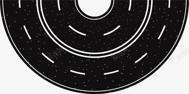 黑色柏油马路矢量图ai免抠素材_新图网 https://ixintu.com 公路 创意 卡通手绘 柏油路 水彩 马路 矢量图