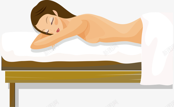 做SPA女孩矢量图ai免抠素材_新图网 https://ixintu.com SPA 卡通 女孩 手绘 矢量图
