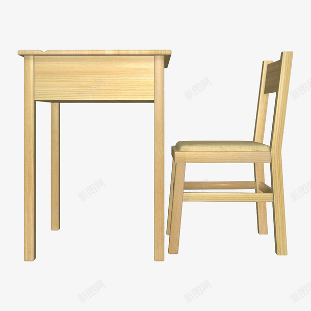 手绘木质课堂桌椅图标png_新图网 https://ixintu.com 学习 手绘 教室 教课 木质 课堂图标 课桌椅 黄色