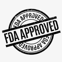 黑色大气企业FDA认证标志图素材