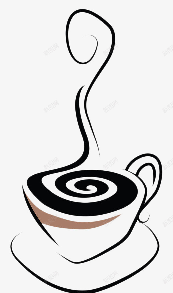 手绘黑色热茶图标png_新图网 https://ixintu.com 冒热气的茶 奶茶 手绘 杯子 热气 线条 茶 饮料 黑色