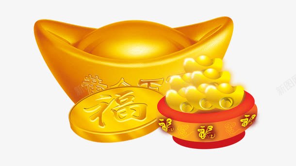 手绘金币元宝png免抠素材_新图网 https://ixintu.com 元宝 富翁 招财进宝 财富 赚钱 超级大富翁 金币 金钱 黄金
