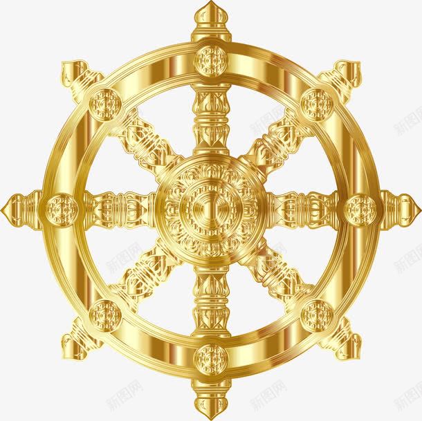 金色炫光舵png免抠素材_新图网 https://ixintu.com 炫光 舵 船舶 金色