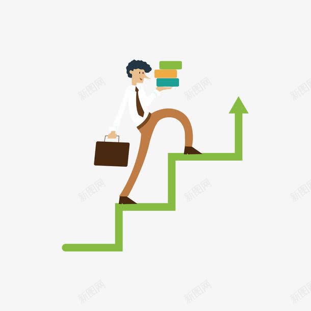 艰难的业绩提升png免抠素材_新图网 https://ixintu.com 书籍知识 商业 商业海报 手绘金融线条 抽象男子爬楼梯 爬楼梯间 矢量源文件 走楼梯 金融线条统计表