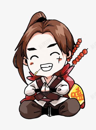 卡通侠客png免抠素材_新图网 https://ixintu.com 侠客 侠客插画 侠客水墨画 冰糖葫芦 剑 卡通 舞剑