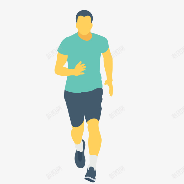 锻炼身体卡通插画矢量图ai免抠素材_新图网 https://ixintu.com 人物 健康 卡通插画 奔跑 设计 身体 锻炼 矢量图