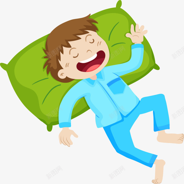 可爱卡通睡觉男孩png免抠素材_新图网 https://ixintu.com 休息 国际睡眠日 好梦 安眠 晚安 睡觉 睡觉男孩