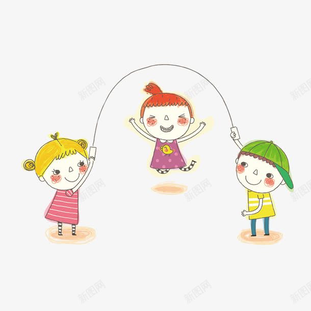 快乐自信跳绳玩游戏的卡通小朋友png免抠素材_新图网 https://ixintu.com 卡通手绘 快乐 快乐自信跳绳玩游戏的卡通小朋友 教育广告png 玩游戏人物 自信人物 跳绳
