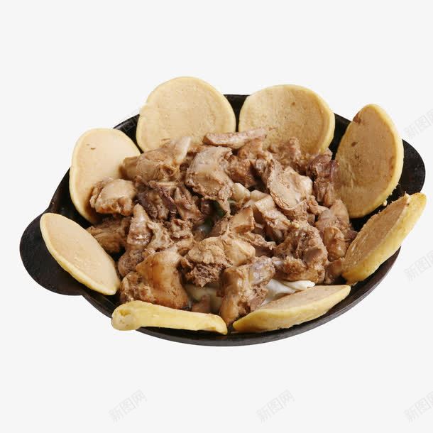 馒头圆片铁锅炖鸡png免抠素材_新图网 https://ixintu.com 炖菜油脂 炖鸡汤 美容养颜 营养丰富 补钙 铁锅炖鸡 馒头圆片铁锅鸡肉