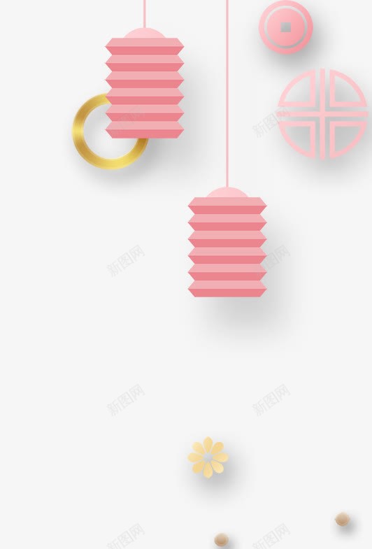 3D立体纸雕灯笼png免抠素材_新图网 https://ixintu.com 3D剪纸 3D微立体 3D新式背景 3D立体纸雕灯笼 3D立体花朵 3D视觉效果