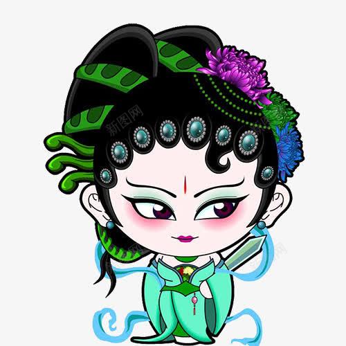 古代雷峰塔传说人物小青png免抠素材_新图网 https://ixintu.com 传说 白素贞 白蛇传 雷峰塔 青蛇