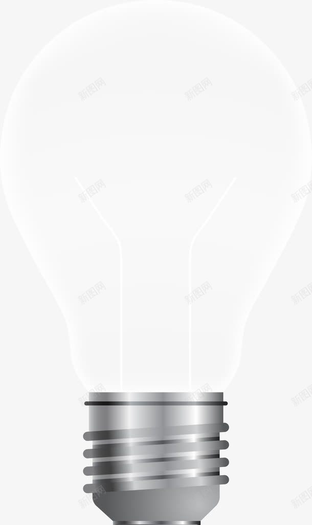 银色简约灯泡png免抠素材_新图网 https://ixintu.com 光芒 光辉 照明 简约灯管 节能灯泡 装饰图案 银色灯泡