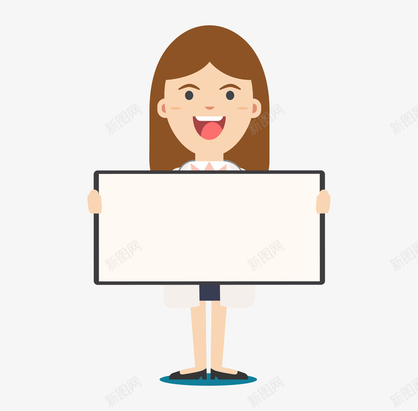 举着一块白板的女医生png免抠素材_新图网 https://ixintu.com 人物 医护人员 医院 卡通 女医生 白板 职业