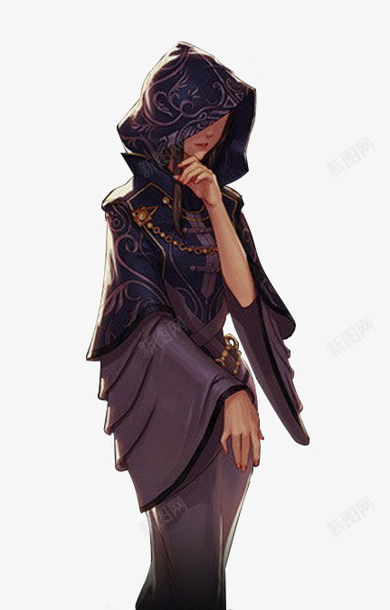 神秘人艾丽斯png免抠素材_新图网 https://ixintu.com 地下城 游吟诗人 神秘人 艾丽斯 黑衣人