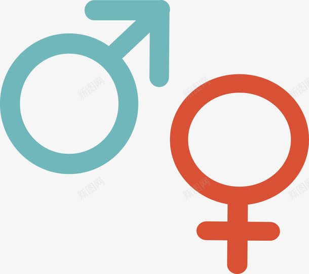 男女标志图标png_新图网 https://ixintu.com 卡通 生物医药 男女