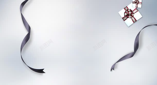 礼品盒黑色丝带jpg设计背景_新图网 https://ixintu.com 丝带 图片 礼品盒 黑色 黑色底图